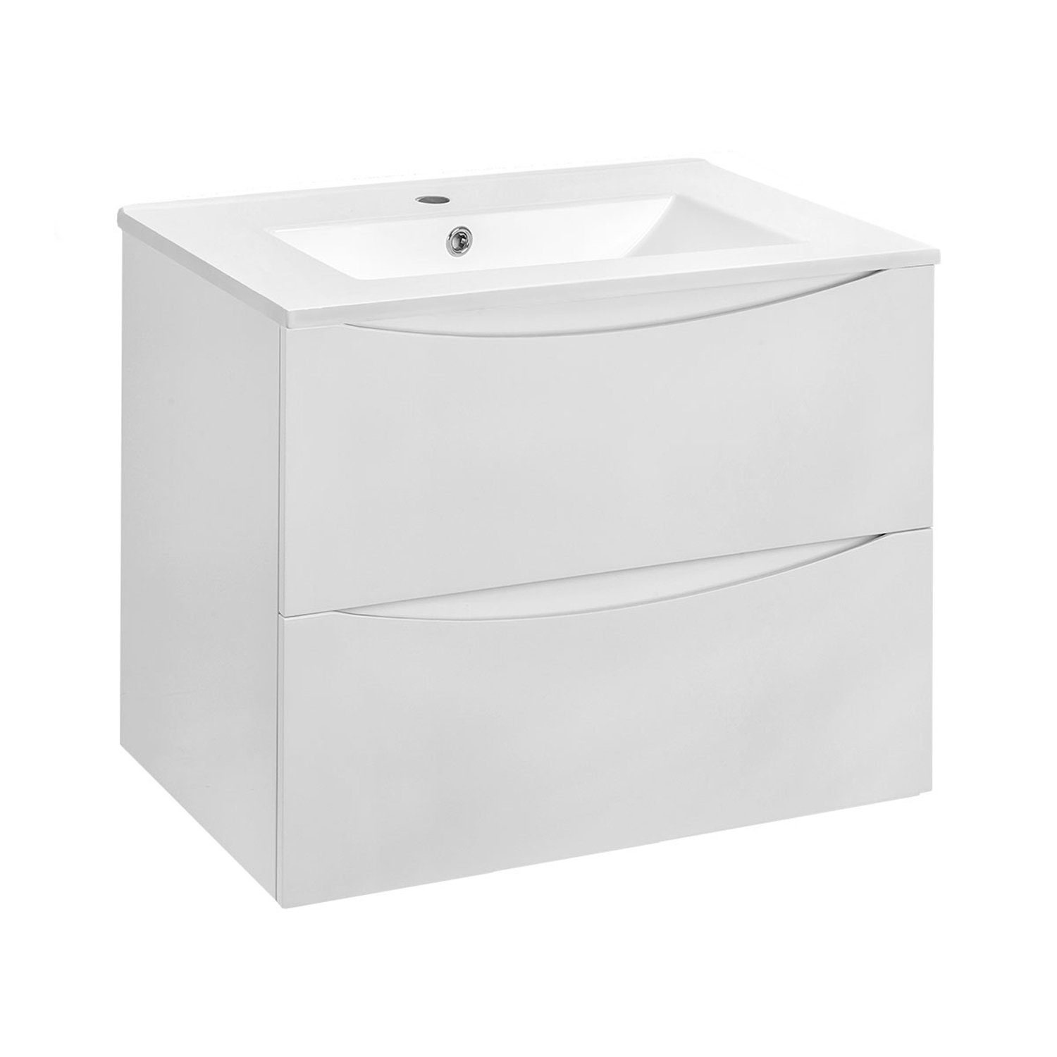 Мебель для ванной Vincea Mia 70, под фарфоровую раковину, цвет белый глянец - фото 1