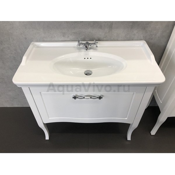 Мебель для ванной Comforty Павия 100, цвет белый глянец