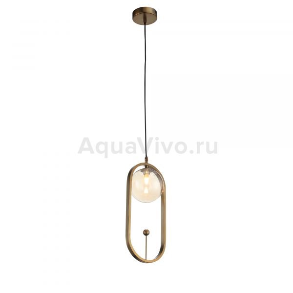 Подвесной светильник ST Luce Circono SL1201.203.01, арматура металл, цвет бронза, плафон стекло, цвет коньячный