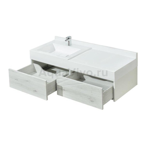 Мебель для ванной Акватон Сакура 120, цвет ольха наварра/белый глянец - фото 1