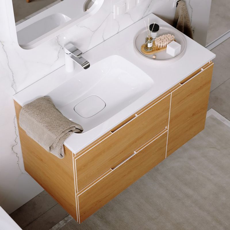 Мебель для ванной Aqwella Accent 90, под левую раковину, цвет дуб золотой - фото 1