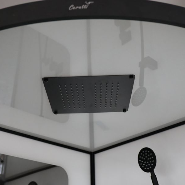 Душевая кабина CeruttiSPA Viva 91B 90x90, стекло прозрачное, профиль черный