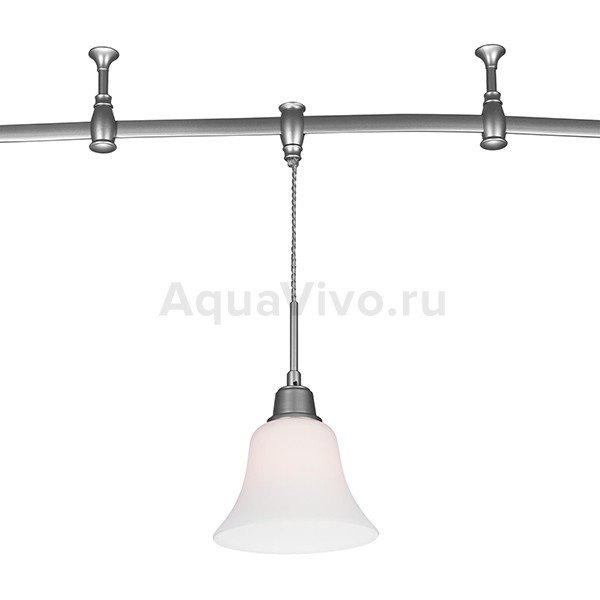 Трековый светильник Citilux Модерн CL560211, арматура хром, плафон стекло белое, 18х18 см