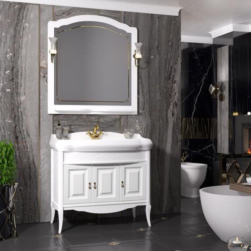 Мебель для ванной Опадирис Лоренцо 100, цвет белый матовый
