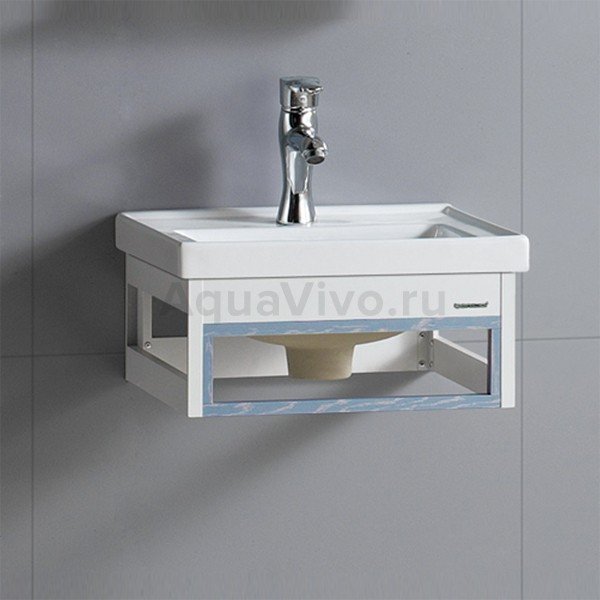 Мебель для ванной River Laura 40, цвет белый / голубой - фото 1