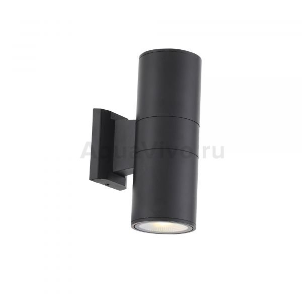 Уличный настенный светильник ST Luce Tubo2 SL074.401.02, арматура металл, цвет черный, плафон металл, цвет черный
