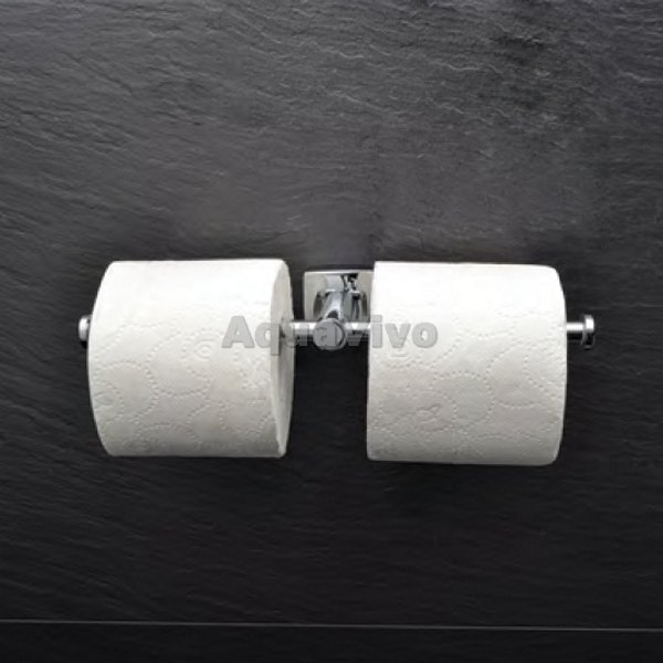 Держатель туалетной бумаги Fixsen Kvadro FX-61310D Двойной, без крышки