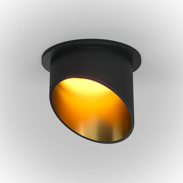 Точечный светильник Maytoni Technicali Lipari DL044-01-GU10-B, арматура черная с золотом