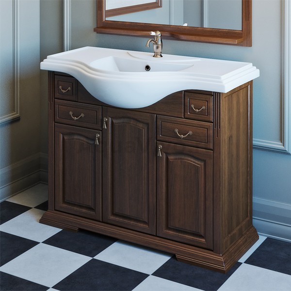 Мебель для ванной Опадирис Риспекто 105, цвет орех антикварный - фото 1