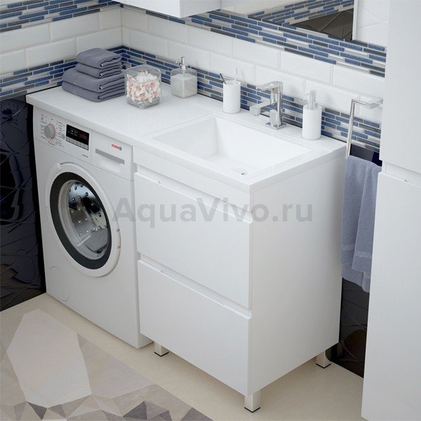 Мебель для ванной Corozo Альтаир 120 напольная, с тумбой 56 см, цвет белый