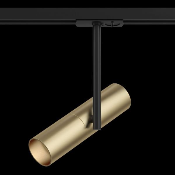Трековый светильник Maytoni Technical Elti TR005-1-GU10-BG, арматура черная, плафон металл черный с золотом