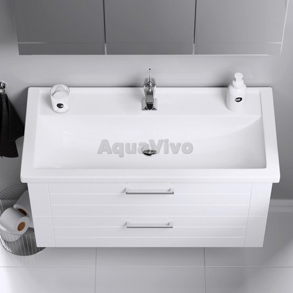 Мебель для ванной Aqwella Манчестер 100, с 3 ящиками, цвет белый