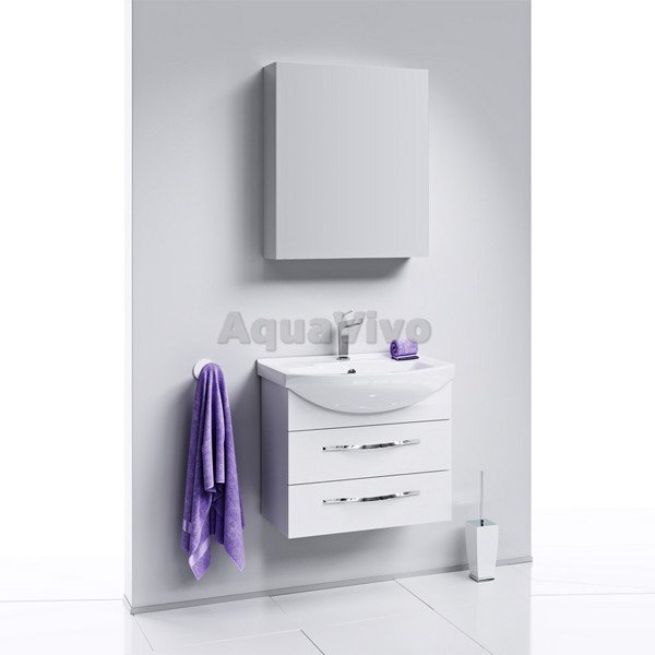 Мебель для ванной Aqwella Аллегро 65, с 2 ящиками, цвет белый