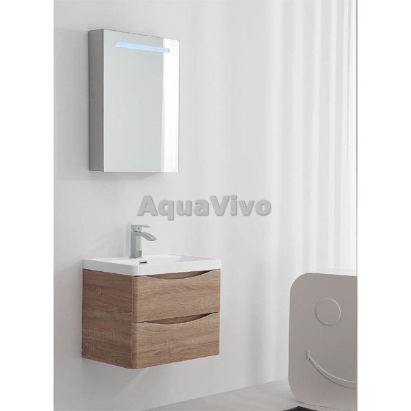 Мебель для ванной BelBagno Ancona-N 60, подвесная, цвет Rovere Bianco