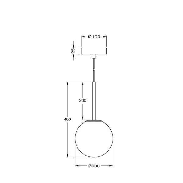 Подвесной светильник Maytoni Basic Form MOD321PL-01B1, арматура матовая черная, плафон стекло белое