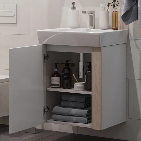 Мебель для ванной Акватон Кантри 50, цвет белый / дуб верона - фото 1