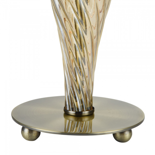 Интерьерная настольная лампа Maytoni Murano ARM855-TL-01-R, арматура цвет бронза / прозрачная, плафон ткань бежевая, 26х26 см - фото 1