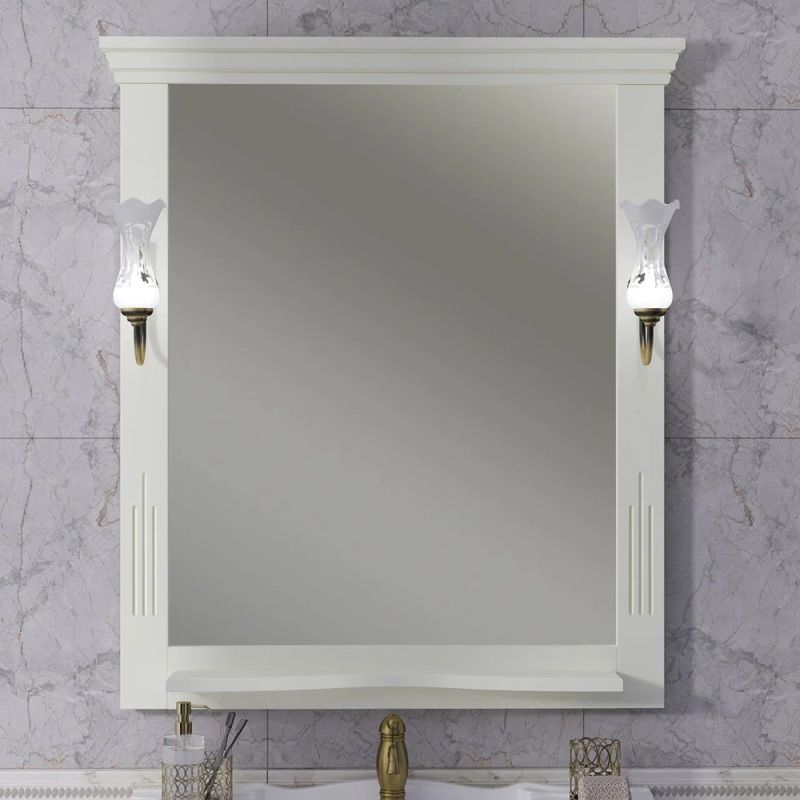 Зеркало Опадирис Риспекто 85x100, цвет слоновая кость