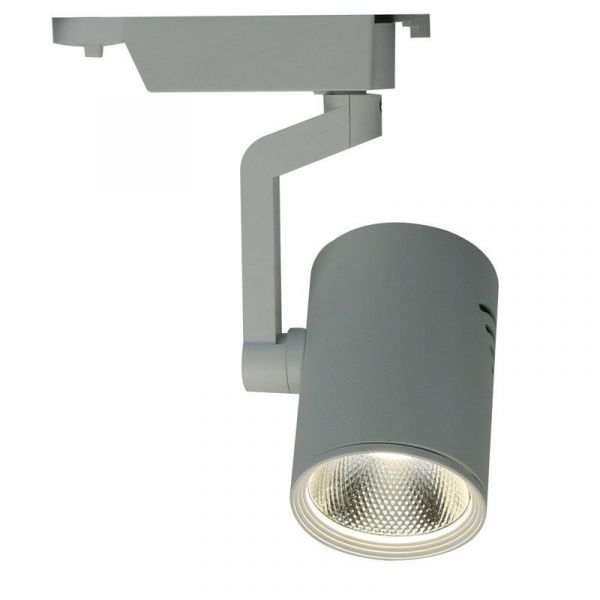 Трековый светильник Arte Lamp Traccia A2320PL-1WH, арматура цвет белый, плафон/абажур металл, цвет серый