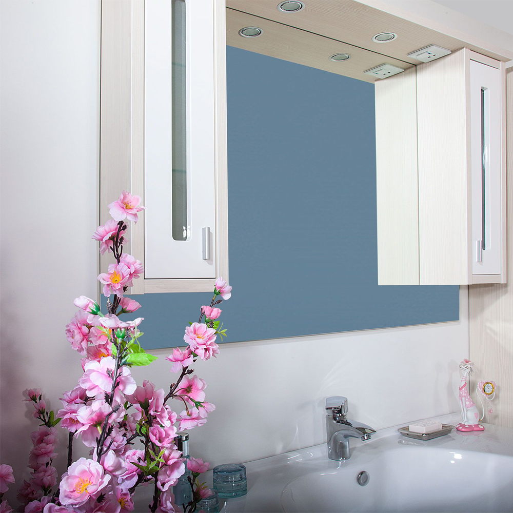 Шкаф-зеркало Бриклаер Бали 120x83, с подсветкой, цвет светлая лиственница / белый