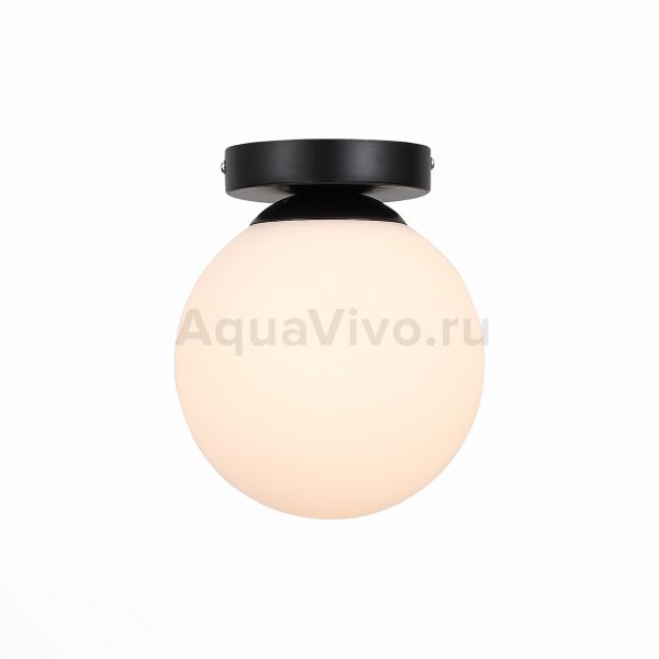 Настенно-потолочный светильник ST Luce Acini SL717.401.01, арматура металл, цвет черный, плафон стекло, цвет белый