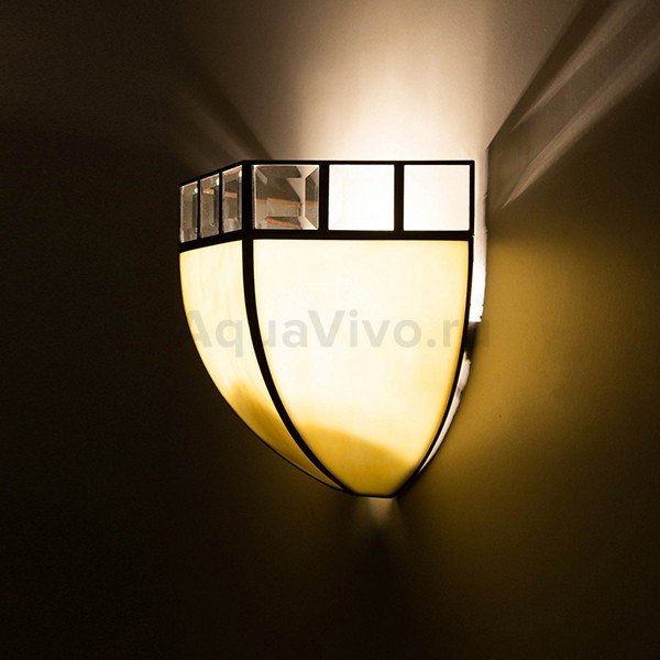 Настенный светильник Citilux Шербург-1 CL440311, арматура бронза, плафон стекло бежевое, 26х11 см - фото 1