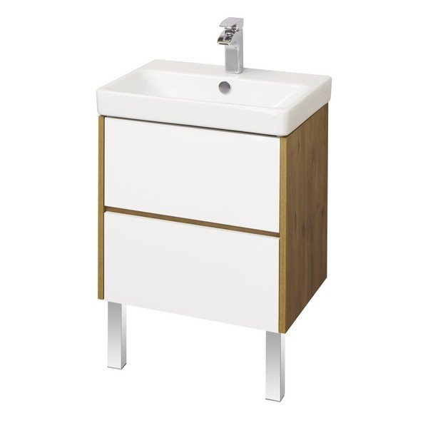 Мебель для ванной Акватон Сканди 70, цвет белый / дуб рустикальный - фото 1