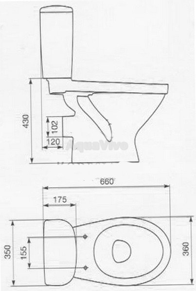 Унитаз Cersanit Trento KO-TR011-3/6-PL компакт с сиденьем термопласт с микролифтом - фото 1