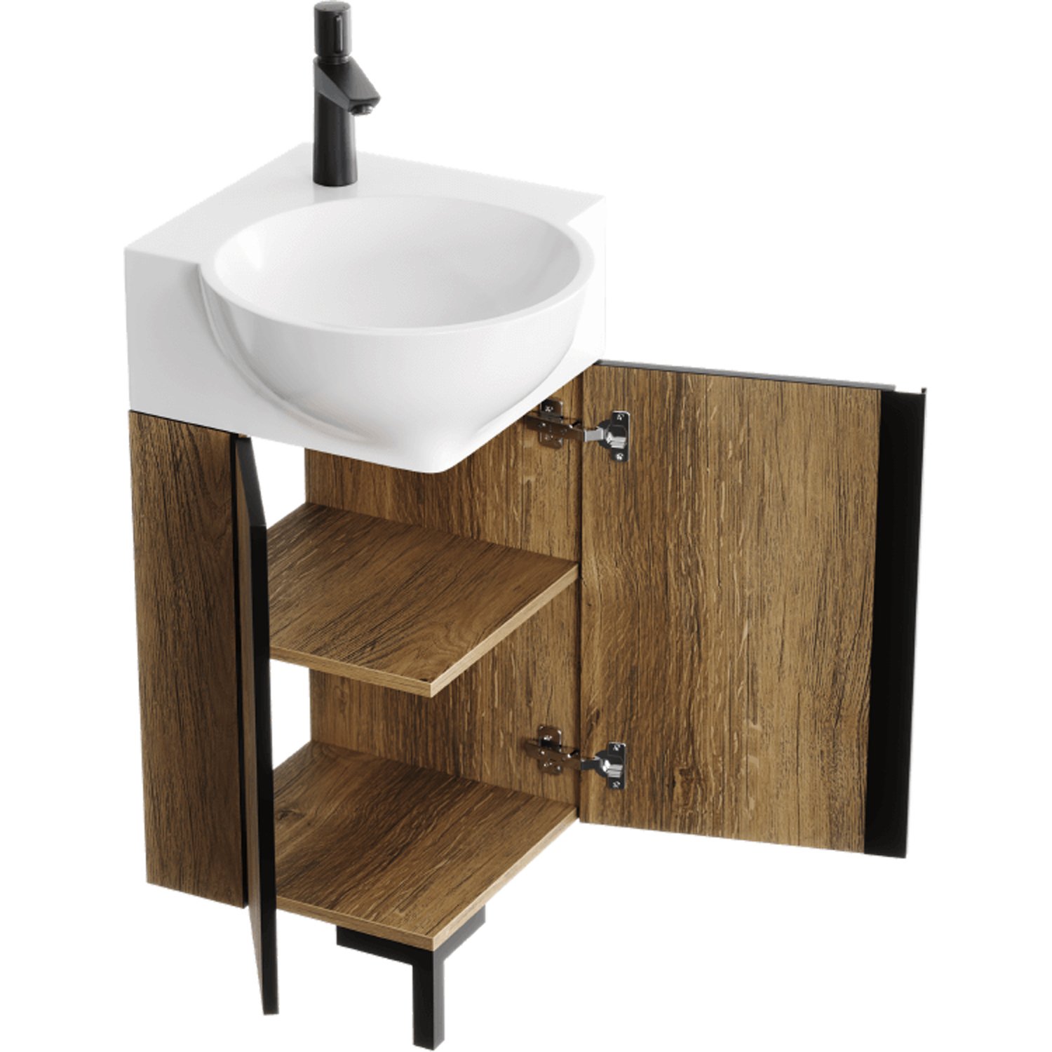 Мебель для ванной  Aqwella Porto 45, угловая, цвет дуб балтийский - фото 1