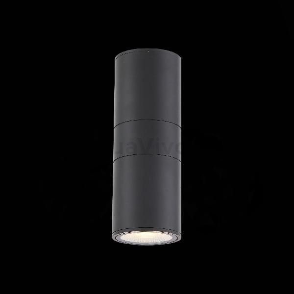 Уличный настенный светильник ST Luce Tubo2 SL074.401.02, арматура металл, цвет черный, плафон металл, цвет черный - фото 1