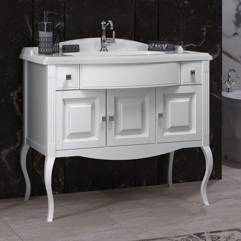 Мебель для ванной Опадирис Лаура 100, цвет белый матовый