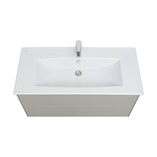 Мебель для ванной Акватон Сохо 100, цвет cлэйт / галька серая - фото 1