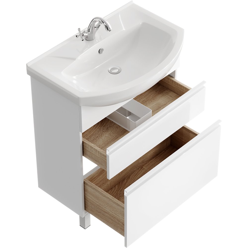 Мебель для ванной Aqwella Rodos 76, напольная, цвет белый - фото 1