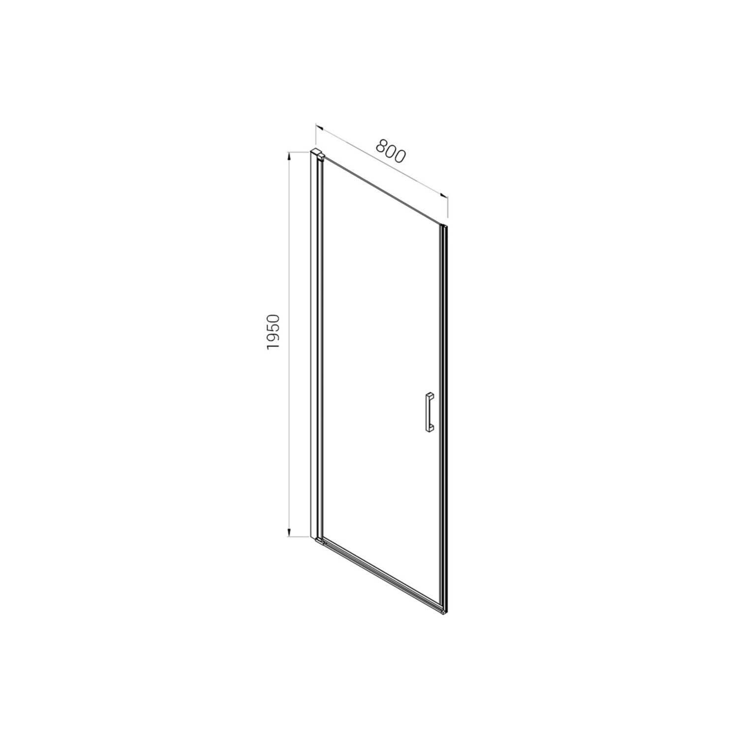 Душевая дверь Vincea Alpha VDP-3AL 80x195, стекло прозрачное, профиль хром - фото 1