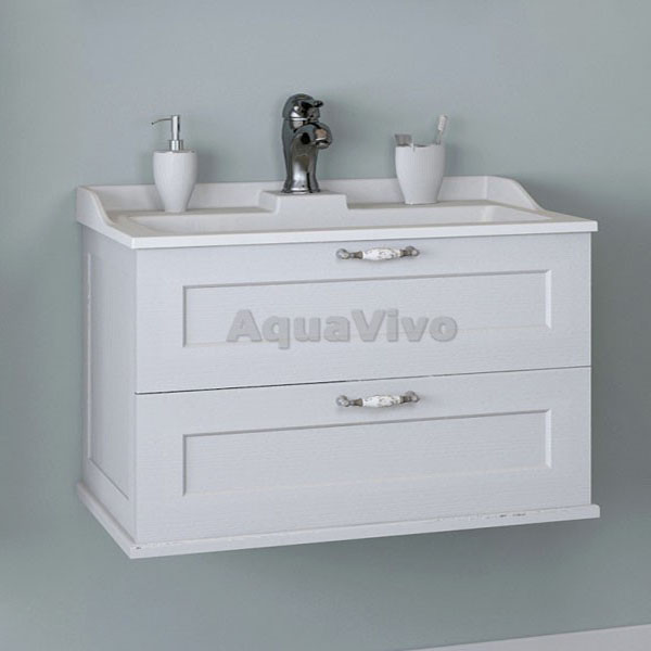 Мебель для ванной Акватон Леон 80, цвет белый дуб - фото 1