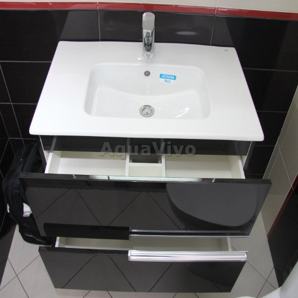 Мебель для ванной Roca Victoria Nord 80 Black Edition, цвет черный - фото 1