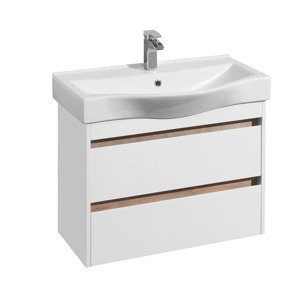 Мебель для ванной Акватон Нортон 80, цвет белый глянец - фото 1