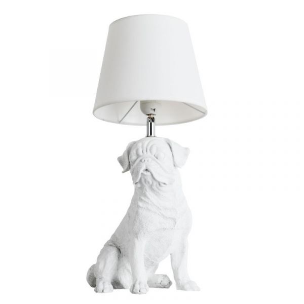 Настольная лампа Arte Lamp Bobby A1512LT-1WH, арматура белая, плафон ткань белая, 25х21 см