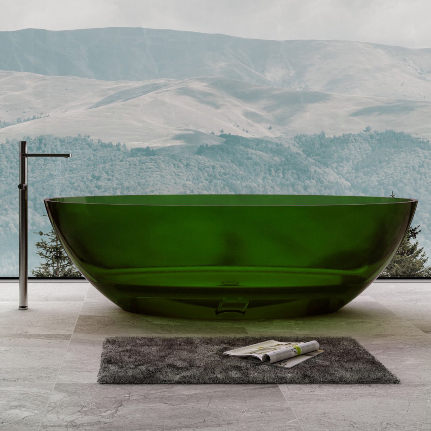 Ванна Abber Kristall AT9702 Emerald 180x85, цвет зеленый