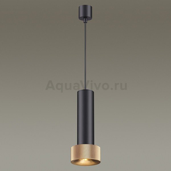 Подвесной светильник Odeon Light Afra 4741/5L, арматура черная, плафон металл золото / черный, 10х180 см - фото 1