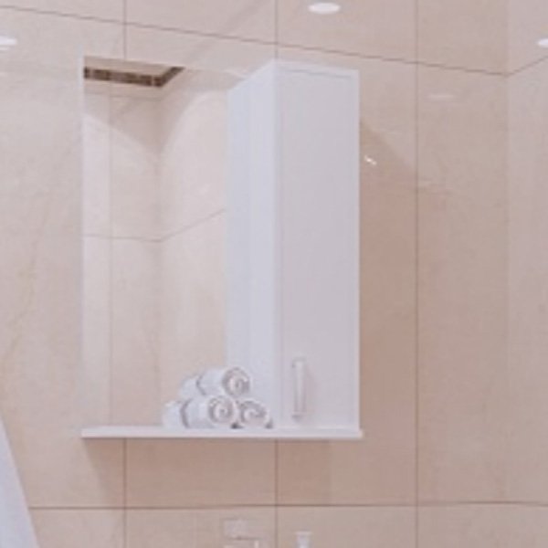 Шкаф-зеркало Corozo Колор 50, правый, цвет белый - фото 1