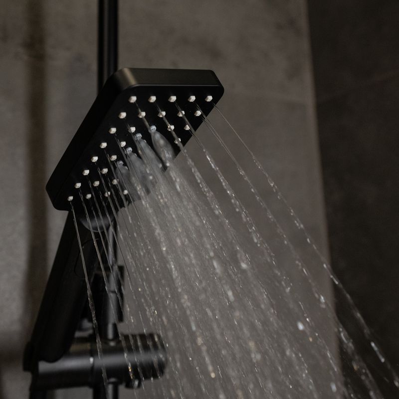 Душевая стойка WasserKRAFT A27701, с верхним душем, смесителем, цвет черный - фото 1