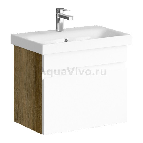 Мебель для ванной Aqwella Smart 60, цвет дуб балтийский / белый - фото 1