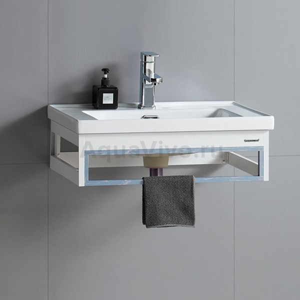 Мебель для ванной River Laura 60, цвет белый / голубой