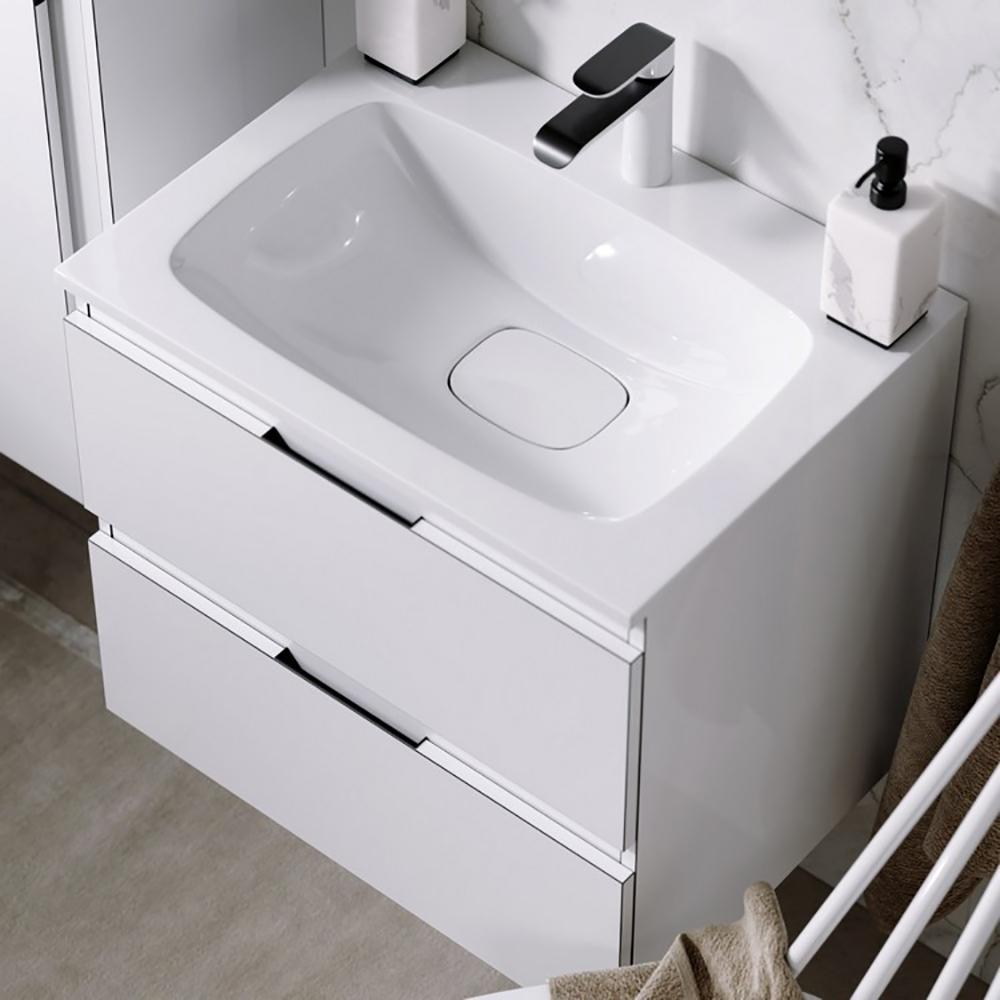 Мебель для ванной Aqwella Accent 75, с 2 ящиками, цвет белый