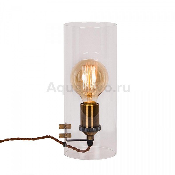 Интерьерная настольная лампа Citilux Эдисон CL450802, арматура бронза, плафон стекло прозрачное, 11х11 см