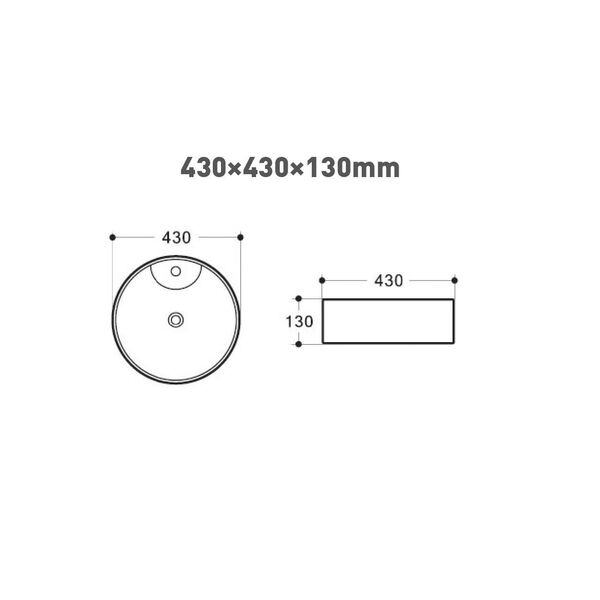 Раковина Art & Max AM170-T накладная, 43x43 см, цвет белый - фото 1