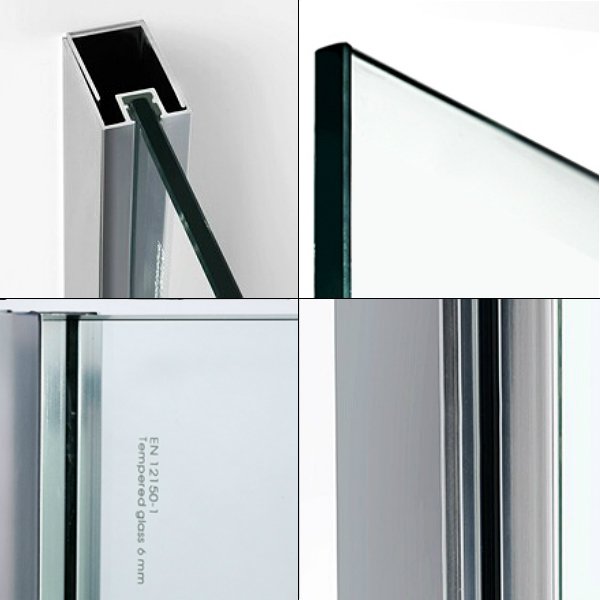 Душевая дверь WasserKRAFT Weser WasserSchutz 78F04 90x200, стекло прозрачное, профиль серебристый - фото 1