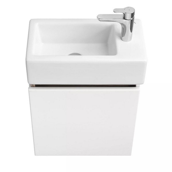 Мебель для ванной Акватон Эклипс 46 М левая, цвет белый/эбони светлый - фото 1