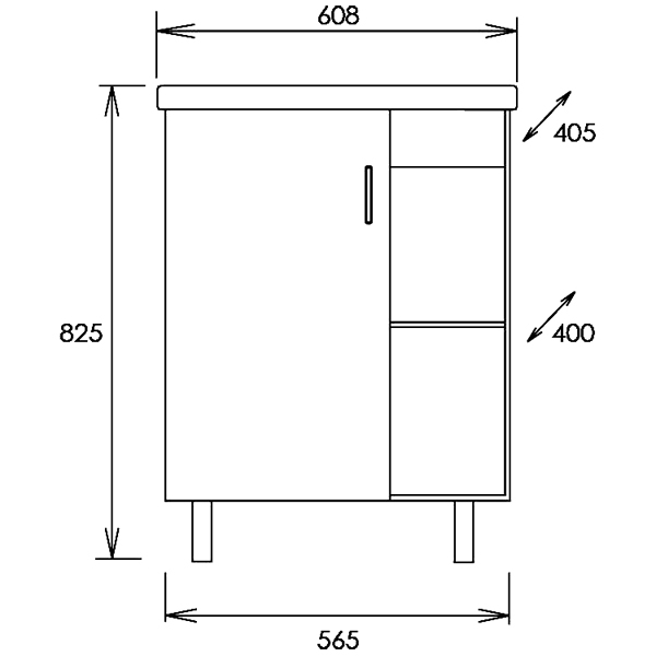 Мебель для ванной Оника Тимбер 60.01, под раковину Фостер, цвет серый матовый / дуб сонома